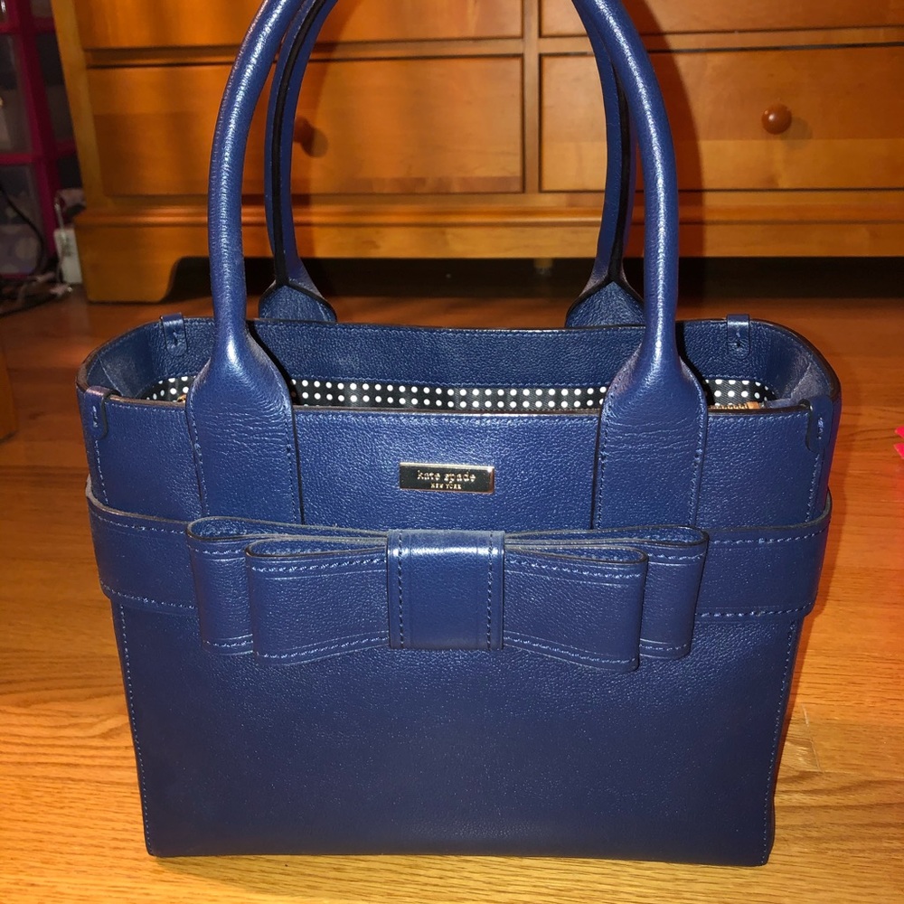 Kate Spade Navy Blue Bow Tote